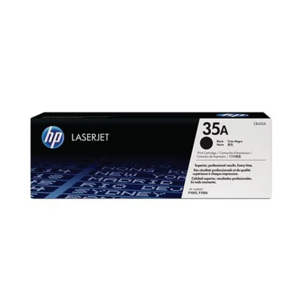 HP 35A Black Original LaserJet Toner Cartridge, CB435A