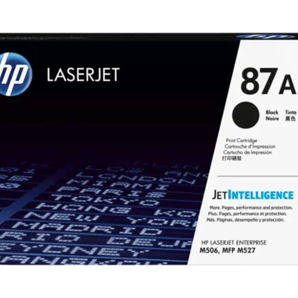 HP 87A Black LaserJet Toner Cartridge, CF287A