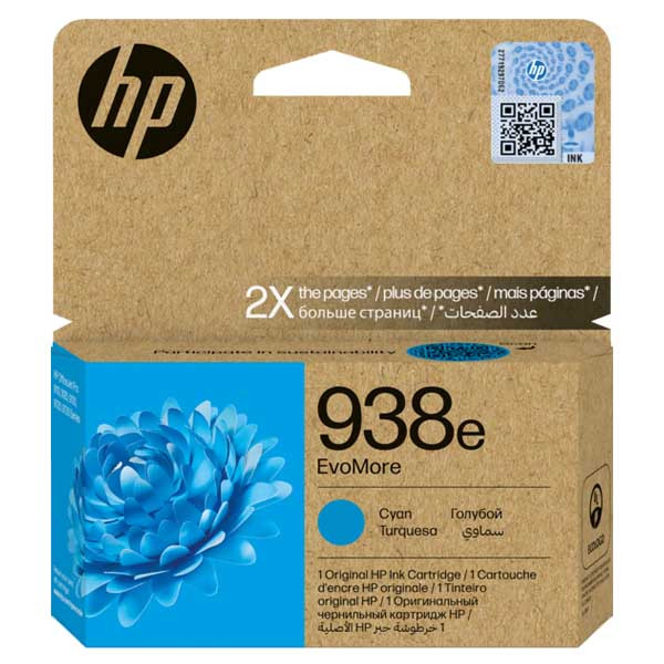 HP 938 Cyan Original Ink Cartridge