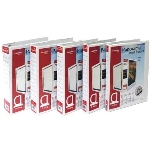 A4 RING BINDER 2D WHITE, BOX FILE FOLDER 25MM – COSMIC