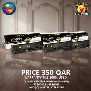 HP 415A Pro Print Compatible Toner Yellow Cyan Magenta Black Full Set