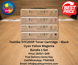 Toshiba T-FC200P Toner Cartridge - Black Cyan Yellow Magenta FULL SET