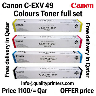 Canon Cexv 49 Cyan Yellow Magenta Black Original Toner Full Set 8525B002 (Copy)