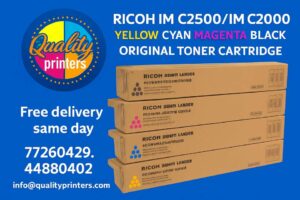 RICOH IM C2500/IM C2000  Yellow Cyan Magenta Black Original Toner Cartridge full sat