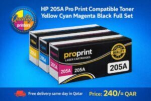 HP 205A Pro Print Compatible Toner Yellow Cyan Magenta Black Full Set