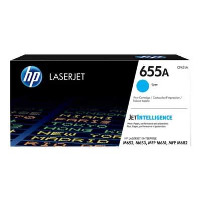 HP 655A Cyan LaserJet Toner Cartridge (CF451A)