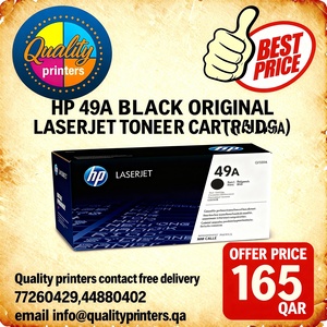 HP 49A Black Original LaserJet Toner Cartridge, Q5949A