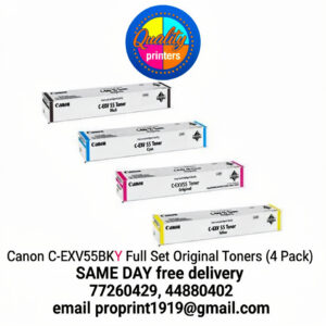 Canon C-EXV55 Full Set Original Toners Yellow Cyan Magenta Black