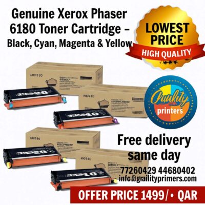 Genuine Xerox Phaser 6180 Toner Cartridge – Black,Cyan,Magenta & Yellow