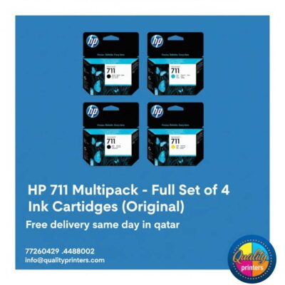 HP 711 Full Set of 4 Ink Cartridges (Original)