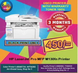 Hp Laserjet Pro Mfp M130Fw used printer
