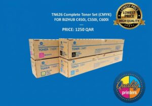Konica Minolta TN-626K (ACV1130) Black Cyan Yellow Magenta Toner Cartridge
